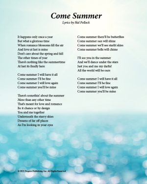 Come Summer - Song by Hal Pollock